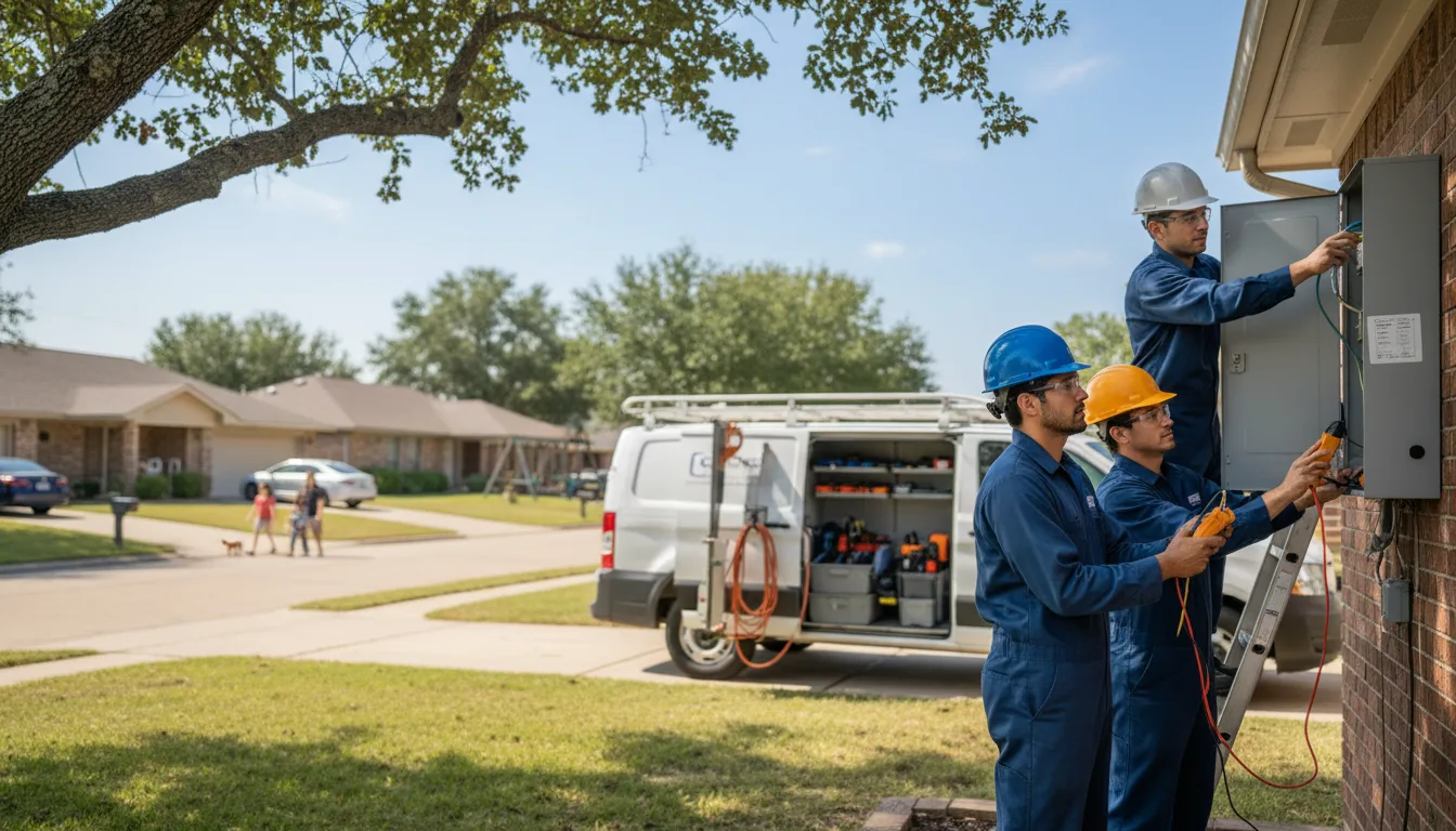 Certified electrician providing emergency electrical services in Delaware, OK